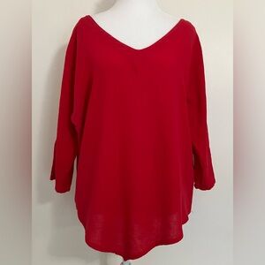 OH MY GAUZE! Cotton Gauzy Size 2 L /XL Red Langenlook Costal Holidays